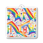 Happy　Rainbow　Flagのレインボーフラッグ Acrylic Key Chain