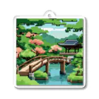 kazu-123413の日本の庭園 Acrylic Key Chain