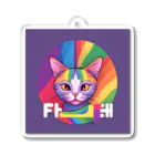 Happy　Rainbow　Flagのレインボーフラッグ アクリルキーホルダー