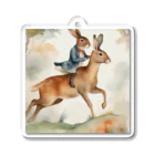 rabbitの鹿とうさぎさん Acrylic Key Chain