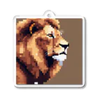 potechi2の毛づくろいをしているライオンの腹部 Acrylic Key Chain