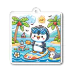 Enjoy 旅SUP!の旅ペンギン　ハワイでSUP❣️ Acrylic Key Chain