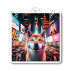 japantravelの柴犬のニューヨーク散歩 Acrylic Key Chain