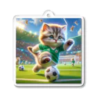 スポーツにゃんこ大戦争のサッカーにゃんこ アクリルキーホルダー