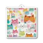 F2 Cat Design Shopのbeloved cats 002 Acrylic Key Chain