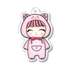 ぴんくいなちゃんのピンキナにこにこ Acrylic Key Chain