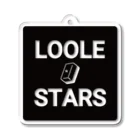 LOOLE★STARS-ルールスターズ-の四角 ロゴ ローマ字 黒 アクキー Acrylic Key Chain