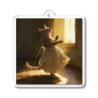 AQUAMETAVERSEの神々しい光を浴びる猫姫 アメジスト 2046 Acrylic Key Chain