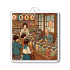 日本の風景 COOL JAPANの日本の風景:昔懐かしい昭和の駄菓子屋、Japanese scenery:A nostalgic Showa candy shop Acrylic Key Chain