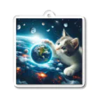 kochi-51の宇宙猫 Acrylic Key Chain