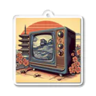 日本の風景 COOL JAPANの日本の風景:高度成長期の家電製品「テレビ」、Japanese scenery: Television, a home appliance during the period of high growth Acrylic Key Chain