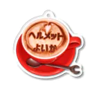 現場喫茶のヘルメットよいか　ココア Acrylic Key Chain