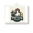 juten8の鶏肉チップスのロゴ アクリルキーホルダー