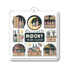 MOONY'S Wine Closetの夢心地な月夜の小さなワイン屋さん Acrylic Key Chain