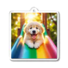 jumping坊主の犬の喜び Acrylic Key Chain