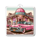 the blue seasonのノスタルジッククルーズ：1950年代のダイナーデート Acrylic Key Chain