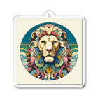 chaochao0701の浮世絵風　ライオン（顔）"Ukiyo-e style lion (face)."  "浮世繪風格的獅子（臉）。" Acrylic Key Chain