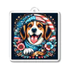 a.t.storeのアメリカンな犬 Acrylic Key Chain