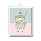 umemoのショップのラサのカフェオレ アクリルキーホルダー