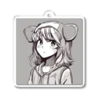 Mahaloのパーカーの女の子 Acrylic Key Chain