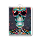 Skeletonのダイナミックなガイコツアート！ Acrylic Key Chain