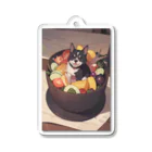 智のショップの野菜と犬① Acrylic Key Chain