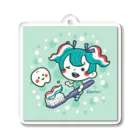 イラストレーターことりのハミガキちゃんとシロイハくん Acrylic Key Chain