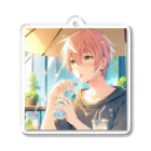 ShopＴＫの夏の爽やかな風に包まれた青年 Acrylic Key Chain