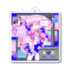 ムラサキゲジゲジのオンラインショップのマカロン ぐちゃぐちゃサイバー Acrylic Key Chain