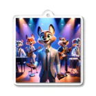 ANIMAL HEROES -musical band-の「グルーヴィー・フォックス・ジャズバンド」：アニマルズ・イン・スーツ Acrylic Key Chain