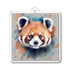 WithRedPandaの水彩風レッサーパンダ Acrylic Key Chain