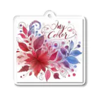 MILIKUのMy Color 赤と紫 Acrylic Key Chain