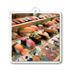 日本の風景 COOL JAPANの日本の風景:江戸前寿司、Japanese scenery: Edomae sushi Acrylic Key Chain