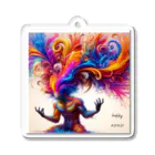 greenartのhappy ADHD Acrylic Key Chain