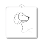 HAIDY’s Line Artの犬のラインアート アクリルキーホルダー