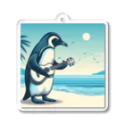 Green__teaのPenguinとウクレレ Acrylic Key Chain