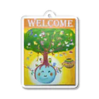 yoko-art-121のwelcome Acrylic Key Chain