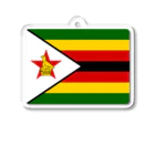 お絵かき屋さんのジンバブエの国旗 アクリルキーホルダー