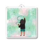 non’s styleの小さな絵描きさん Acrylic Key Chain