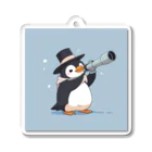 ganeshaのおもちゃの望遠鏡でかわいいペンギンに会おう アクリルキーホルダー