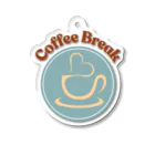 kanoh_artの「coffee break 」ワンポイントTシャツ アクリルキーホルダー