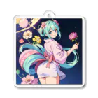 yozoraniyumeoの魔法浴衣少女 Acrylic Key Chain