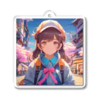 そこら辺の田中の春の冒険する女の子 Acrylic Key Chain