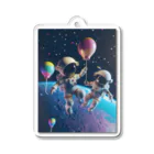 がーるずしょっぷの風船で宇宙にいった宇宙飛行士 Acrylic Key Chain