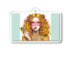 RoseTarot888ShopのGorgeous Gold Girl Acrylic Key Chain