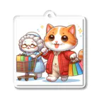 アミュペンのかわいい猫ちゃんと一緒にお買い物🐱💼  Acrylic Key Chain