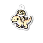 PuraPuraのレオパとティラノサウルスのお散歩 Acrylic Key Chain