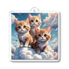 HIROICの雲猫 Acrylic Key Chain