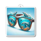 れいのイルカの視界：海の楽園を映すサングラス Acrylic Key Chain