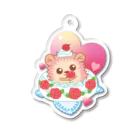 さちあきのおみせのローズケーキハリネズミ Acrylic Key Chain